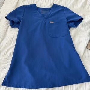 Denim FIGS Catarina Scrub Top